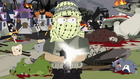 gun terrorist GIF by South Park 