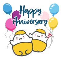 Happy Anniversary Mascot Sticker by Superbuy.my