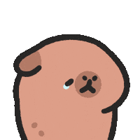 Capybara No Sticker by sansanplanet