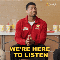Listen Super Bowl GIF by Carl's Jr.