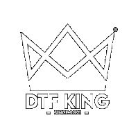 dtf-king logo pink sticker king Sticker
