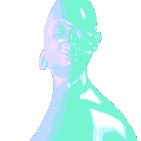 cyberpunk hyperboloid Sticker by Raumskaya