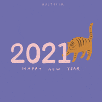 Happy New Year Cat GIF