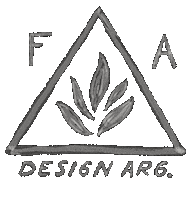 facuartal design fa triangulo f a Sticker