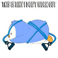 Tired Gym Sticker by Pudgy Penguins