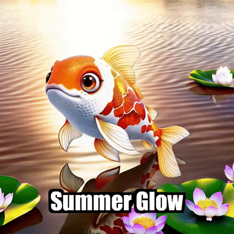 Koi Fish Lotus GIF by TheConfishius
