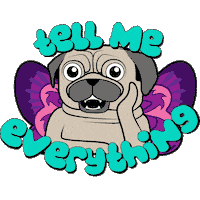pug omg Sticker by ThreeUK