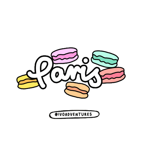 ivoadventures travel paris france trip Sticker
