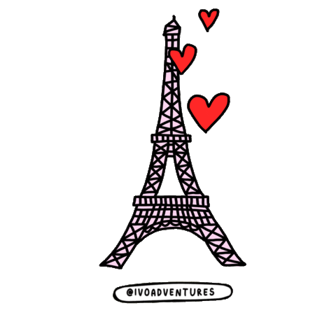 ivoadventures travel paris france trip Sticker