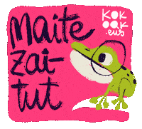 I Love You Frog Sticker by KOKOAK Eider Eibar