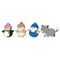 Waddling Snow Day Sticker by Pudgy Penguins