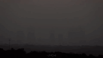 Sun Rises Over Saharan Dust Cloud in Texas
