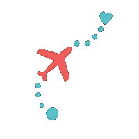 Travel Flying Sticker by Mes Ptits Bouts Du Monde