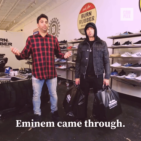 Eminem came through