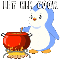 Penguin Cooking Sticker by Pudgy Penguins