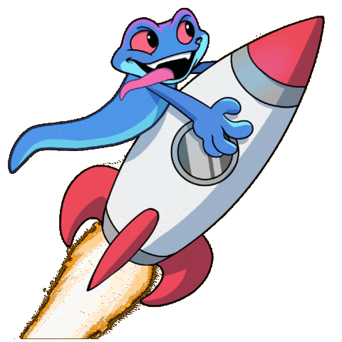 To The Moon Space Sticker by Snek