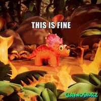 Dino This Is Fine GIF by Claynosaurz