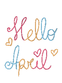 April Hello Sticker