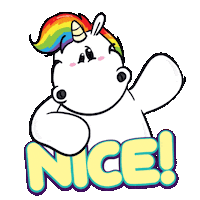 Rainbow Unicorn Sticker by Pummeleinhorn