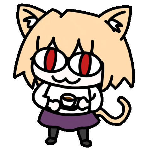 Coffee Neko Arc Sticker by circlecan