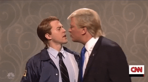 Donald Trump Kiss GIF by Saturday Night Live