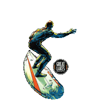 Great Lakes Surfing Sticker by Great Lakes Brewing Co