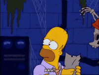 Scared Season 4 GIF by The Simpsons