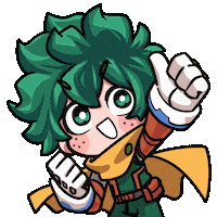 Izuku Midoriya Thumbs Up Sticker