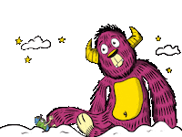 monstersrulebooks thumbs up eating eat monsters Sticker