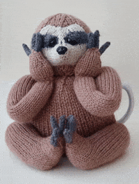 Three Toed Sloth Wildlife GIF by TeaCosyFolk