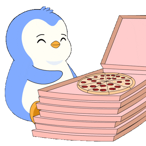 Hungry Pizza Sticker by Pudgy Penguins
