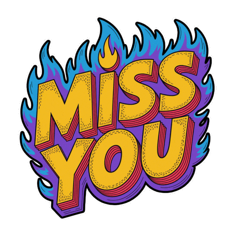 Miss You Love Sticker by Seorang Zaki