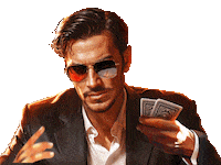 Man Sunglasses Sticker by DoubleU Casino