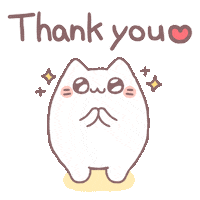 Cat Thank You Sticker