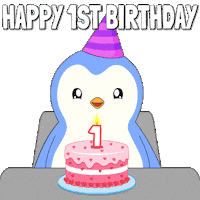 Happy Birthday Celebration Sticker by Pudgy Penguins