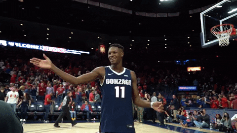 GonzagaBulldogs giphyupload smile celebration basketball GIF