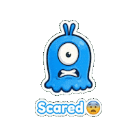 Scared Oh No Sticker by Momo & Tulus