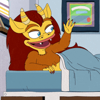 waving big mouth GIF by NETFLIX