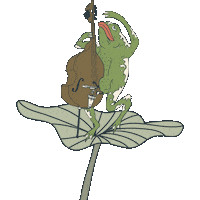 Lily Pad Frog Sticker by Charleston Bluegrass Festival