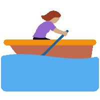 emojivid woman emoji boat rowing Sticker