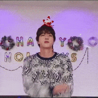 Jin Bts Happy Holidays GIF