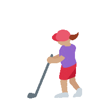 emojivid sports woman golf emoji Sticker