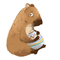 Happy Easter Bunny Sticker by Mixtvision Verlag