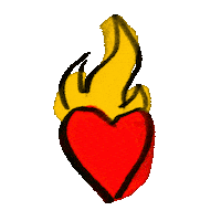 Heart Fire Sticker by aire retro