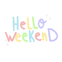 Pastel Helloweekend Sticker