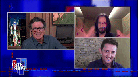 Keanu Reeves GIF by The Late Show With Stephen Colbert