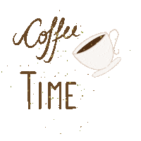 baey_ilus hot coffee time morning Sticker