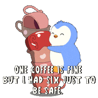 Tired Cup Of Coffee Sticker by Pudgy Penguins