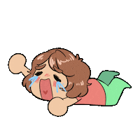 Give Up Crying Sticker