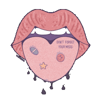 raykelley pink kiss star face Sticker